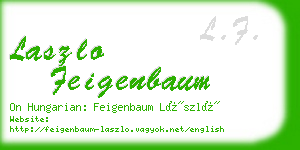 laszlo feigenbaum business card